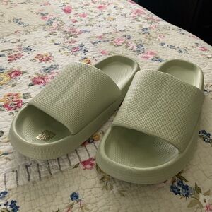 Stylish Mint Green Slide Sandals